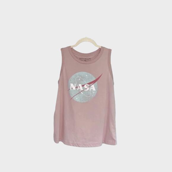 Fifth Sun | Petal Pink NASA Pink Tank Top | Large - Picture 3 of 7